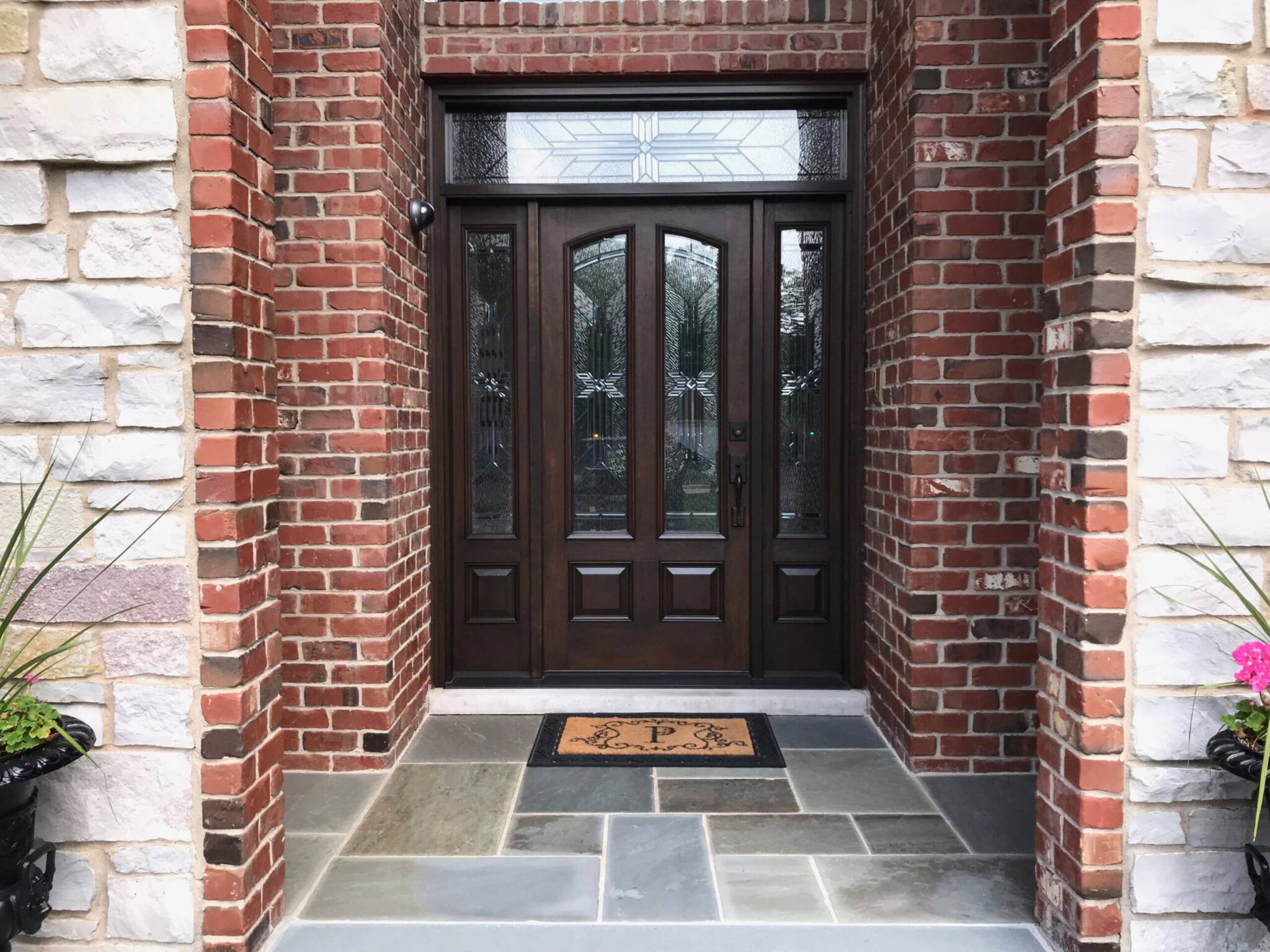 New front door from Rusco on brick house