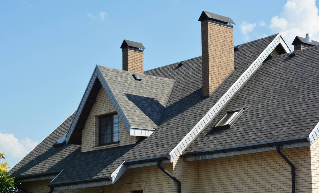 chimney and dormers on home